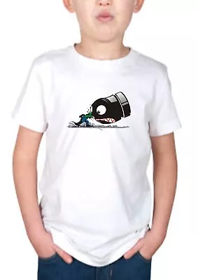 Buy Luigi Punch Bullet Bill  Parody  T-Shirt Kids Size 5-6 • 9£
