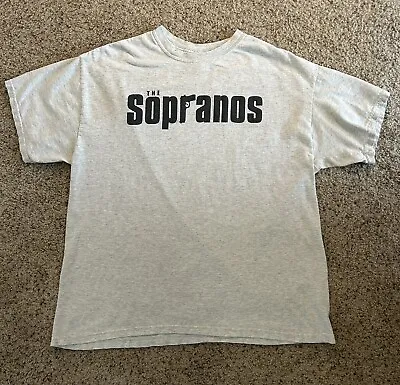 Buy Vintage 2000s T-shirt The Sopranos HBO On Demand Size XL Light Grey • 28.46£