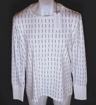 Buy New Men's Superfine Long Sleeved Nails T Shirt M L XL RRP£90 Made In Italy White • 16.99£