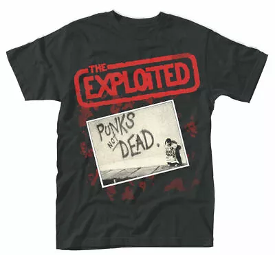 Buy Official The Exploited T Shirt Punks Not Dead Black Mens Classic Punk Rock Tee • 16.28£