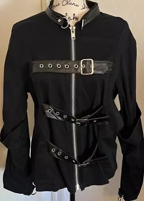 Buy Vintage Lip Service Black Straight Jacket Women’s Emo Goth Punk Size Large • 216.16£