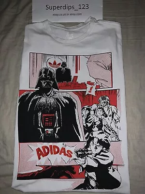 Buy Adidas Retro Star Wars Comic Men T Shirt Rare Large Darth Vader Han Solo • 200£