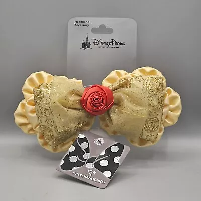 Buy Disney Park Ears Interchangeable Bow Belle Beauty And The Beast Princess Yellow • 52.04£