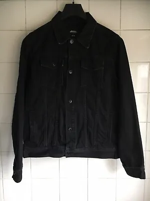 Buy Men's Medium Black Denim Jacket Burtons Menswear London • 15£