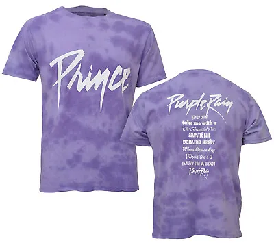 Buy Prince T Shirt Official Purple Rain Tracks Tie Dye Album Tee New • 15.79£