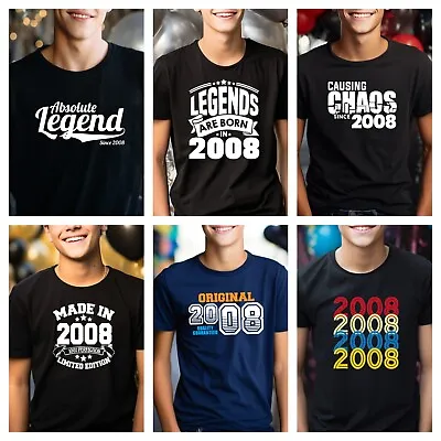 Buy 2008 Birthday Year T Shirt 16th Party Cousin Son Brother Grandson Gift Top 2024 • 14.99£