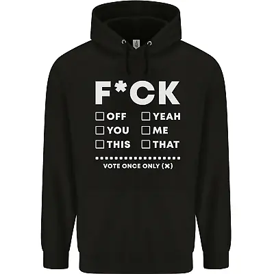 Buy Fook Off Yeah You Me This Funny Offensive Mens 80% Cotton Hoodie • 24.99£