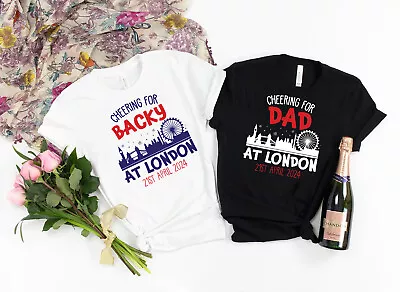 Buy Cheering For Custom Name At London 2024 T-Shirt - Run Runner Girlfriend Half • 5.99£