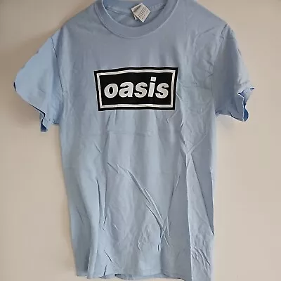 Buy Oasis T Shirt Band Logo Definitely Maybe Official Licensed Blue Mens Rock Merch • 10£