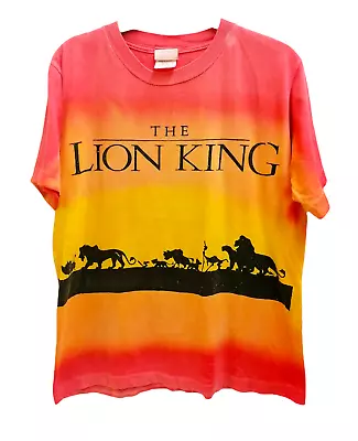 Buy The Lion King T Shirt S/m 90's Blue Silhouette Sunset Short Sleeve Top Disney • 12£