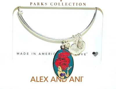 Buy Disney Park Alex & Ani Bracelet Ariel Little Mermaid Hair Don't Care Fork Silver • 43.32£
