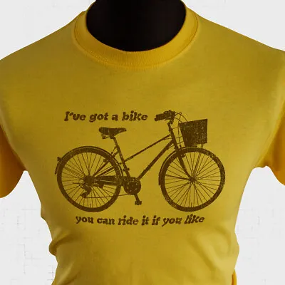 Buy I've Got A Bike T Shirt Pink Floyd Tribute Syd Barrett Roger Waters 60's Yellow • 13.99£