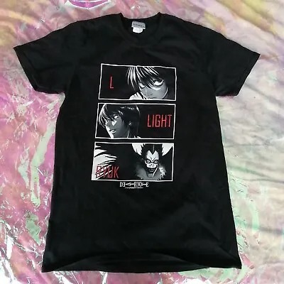 Buy ⛩ Gildan Size M Death Note Japanese Anime Manga Light Ryuk Black Cotton T-shirt • 17.99£