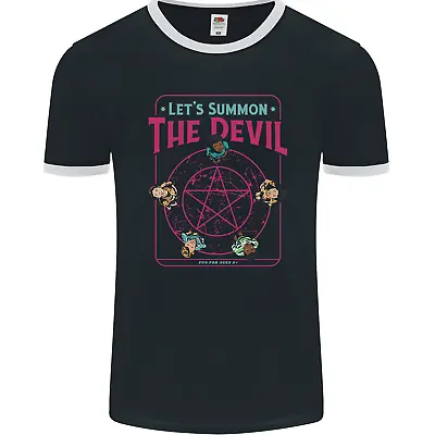 Buy Lets Summon The Devil Ouija Board Demons Mens Ringer T-Shirt FotL • 11.99£