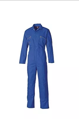 Buy Dickies Redhawk Overalls Zip Front Coverall Boilersuit- Royal Blue New With Tags • 15£