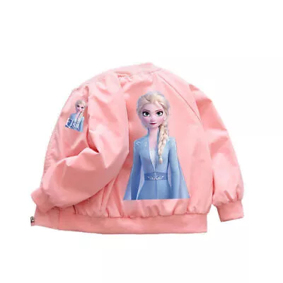 Buy UK New HOT Kids Girls Baseball Uniform Elsa Princess Top Jacket Windbreaker Coat • 5.10£