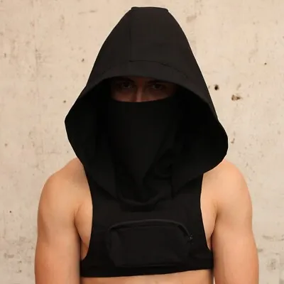Buy Utility Vest Ninja Hoodie Tactical Chest Rig Phone Crossbody Bag Dark Tech Wear • 40.99£