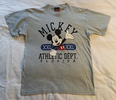Buy Mickey Unlimited T-Shirt Mickey Mouse XXL Athletic Dept Florida Grey Size M • 6.99£