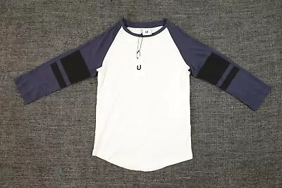 Buy U Clothing Striped Navy Blue White Half Mid Sleeve Tee Tshirt Mens Small Nwt New • 8.02£