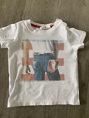 Buy Bruce Springsteen Born In The USA Baby Kids T-shirt Tee Age 6-9 Months • 0.99£