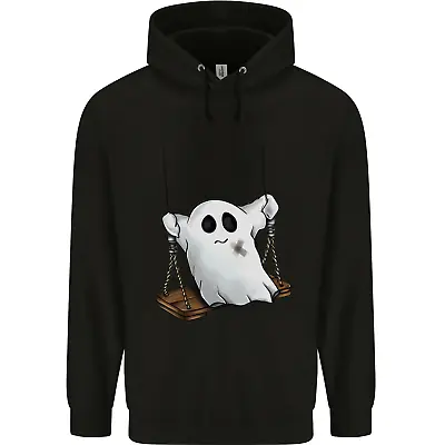 Buy A Ghost On A Swing Halloween Funny Spirit Mens 80% Cotton Hoodie • 19.99£