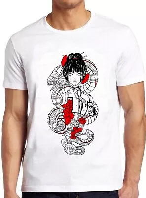 Buy Japanese Girl With Snake And Roses Manga Anime Art Funny Gift Tee T Shirt M1062 • 6.35£