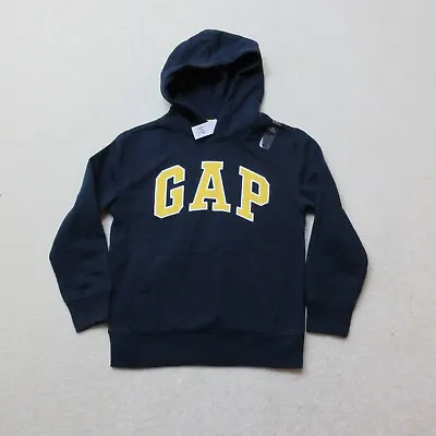 Buy Gap Hoodie Kids Medium Blue Spell Out Pullover Cotton Blend Jersey Casual NWT • 15.99£