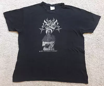Buy HELL MILITIA Born Without Light 2010 Vintage T Shirt Black Metal XL Mgla Watain • 90£