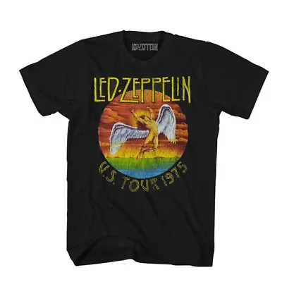 Buy Led Zeppelin Short Sleeve T-shirt Vintage Cotton Summer T-shirt Black Tops Gifts • 22.79£