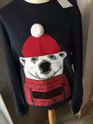 Buy Next Christmas Sweatshirt Ho H0/Humbug Size Medium 39-41 Inch • 17.99£