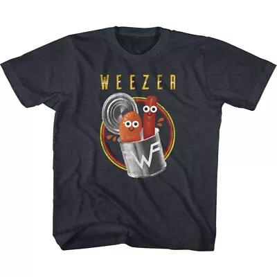 Buy Kids Weezer Pork And Beans Vintage Navy Alternative Rock Music Band Shirt • 19.29£