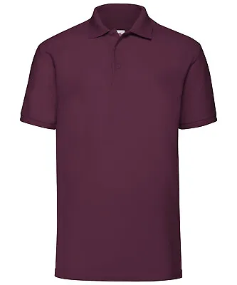 Buy Polo Shirts Plain Tee 65/35 Mens T Shirt Fruit Of The Loom | All Colours | • 8.89£
