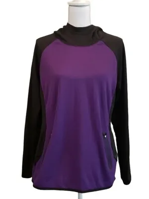 Buy Second Skin Dickies Purple Black Hoodie Size XL Sweatshirt Zip Pockets Athletic  • 13.20£