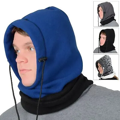 Buy Adults 6 In 1 Polar Fleece Hood Snood Balaclava Winter Warmer Ski Hat Scarf Mask • 7.99£