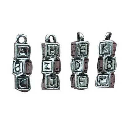 Buy 10 X Baby Stacking Bricks Toy Charms Pendants Jewellery Making Tibetan Silver • 2.29£