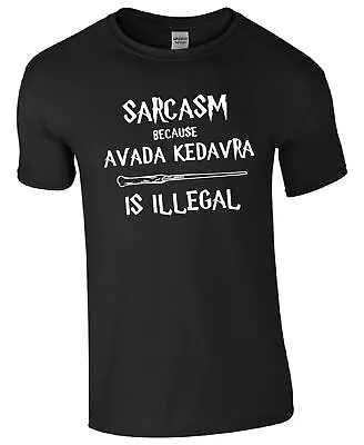 Buy Sarcasm Harry Potter Inspired Funny Gift Unisex Kids/adults Top T-shirt • 7.99£