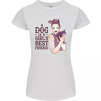 Buy A Dog Is A Girls Best Friend Chihuahua Womens Petite Cut T-Shirt • 9.49£