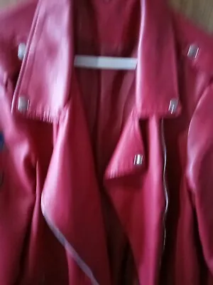 Buy Red Leather Look Embroidered Jacket.  Charlotte Russe+ Size 2X • 33.75£