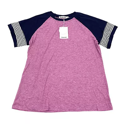 Buy Penceni Womens Size XL Short Sleeve Raglan T-Shirt Colorblock Pink/Black NWD • 3.08£