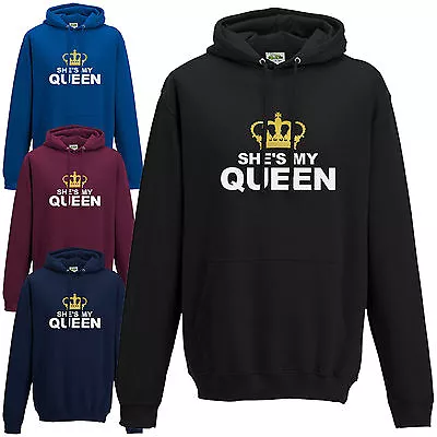 Buy She's My Queen Hoodie - His & Hers Cute Relationship King Gift Unisex Hoody Top • 23.81£