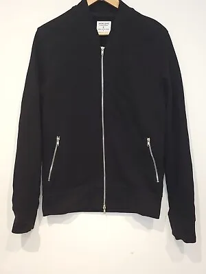Buy Mens Urban Outfitters Black Hoodie Bomber Jacket With Zip Pockets Size Small • 18£