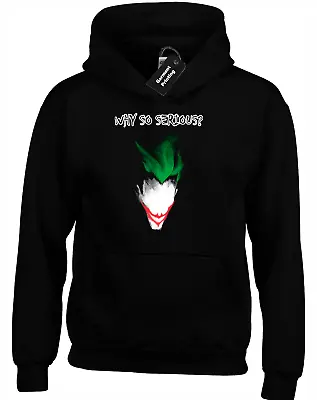 Buy Why So Serious Hoody Hoodie Funny Joker Man Design Bat Gotham Scary (colour) • 21.99£