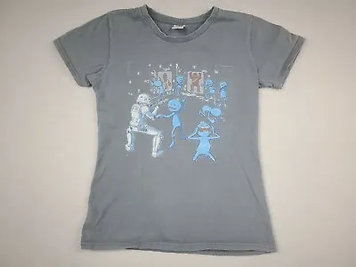 Buy Tee Hag Women's XS T-Shirt Mr. Meeseeks & Stormtroopers Target Practice Gray • 6.87£