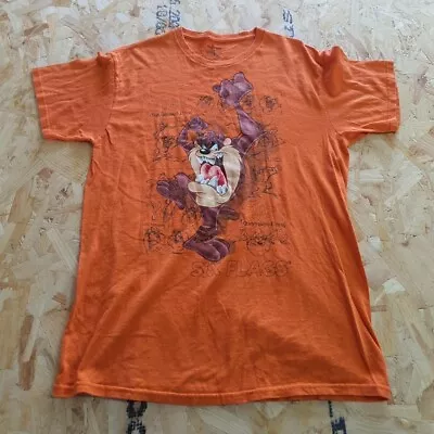 Buy Looney Tunes Graphic T Shirt Orange Adult Medium M Mens Summer • 11.99£