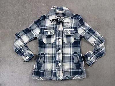 Buy Superdry Jacket Sawmill Western Mustang Womens Thick Blue White Check Size Small • 18.04£