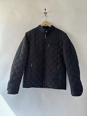 Buy Banana Republic Womens Black Quilted Zip Up Jacket Size Small New With Tags • 21.83£