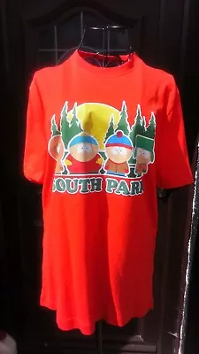 Buy SOUTH PARK Mens Orange Graphic Printed Tshirt Size Medium BNWT Cartoon Tv Show • 9.99£