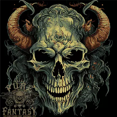 Buy Devil Skull Demon Grim Reaper Satan Mens Cotton T-Shirt Tee Top • 12.75£