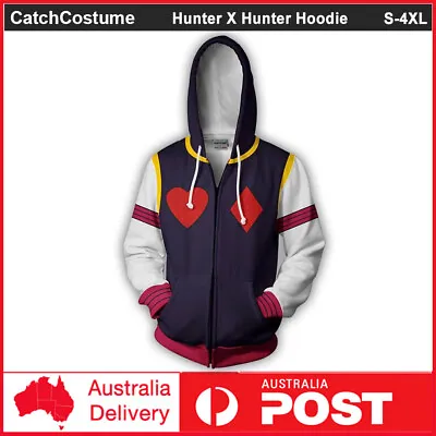 Buy Hunter X Hunter Hisoka Cosplay Hoodie Sweatshirt Zipper Jacket Coat Unisex • 24.33£