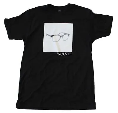 Buy Officially Licensed Weezer Pixel Glasses Mens Black T Shirt Weezer Classic Tee • 16.95£